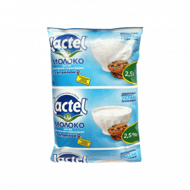 Молоко ультрапастеризов 2,5% с витамином Д ТМ Lactel 900г