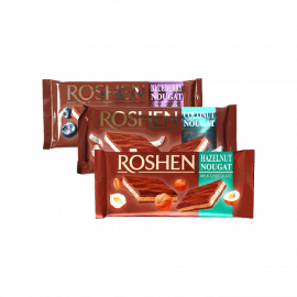 Шоколад молочный черничная/кокосовая/орех нуга ТМ Рошен 90г