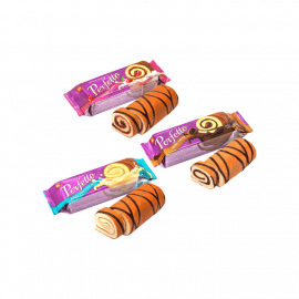 Рулет PERFETTO вишня+какао/какао/сгущ молоко ТМ ХБФ 130г 